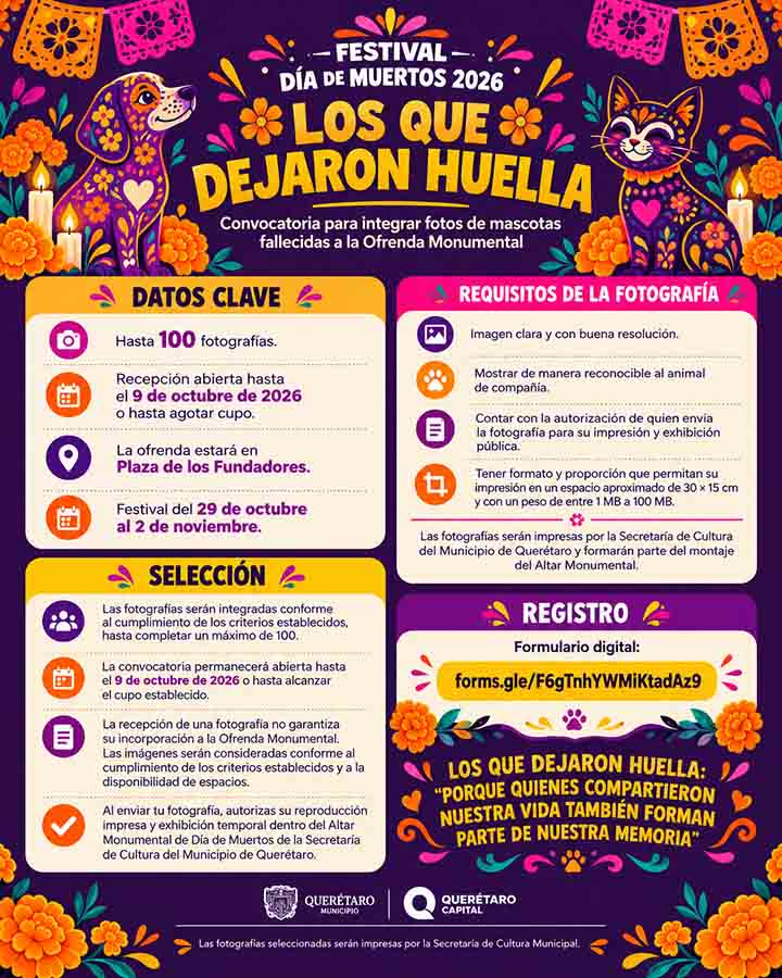 Infografía de la convocatoria Los que dejaron huella