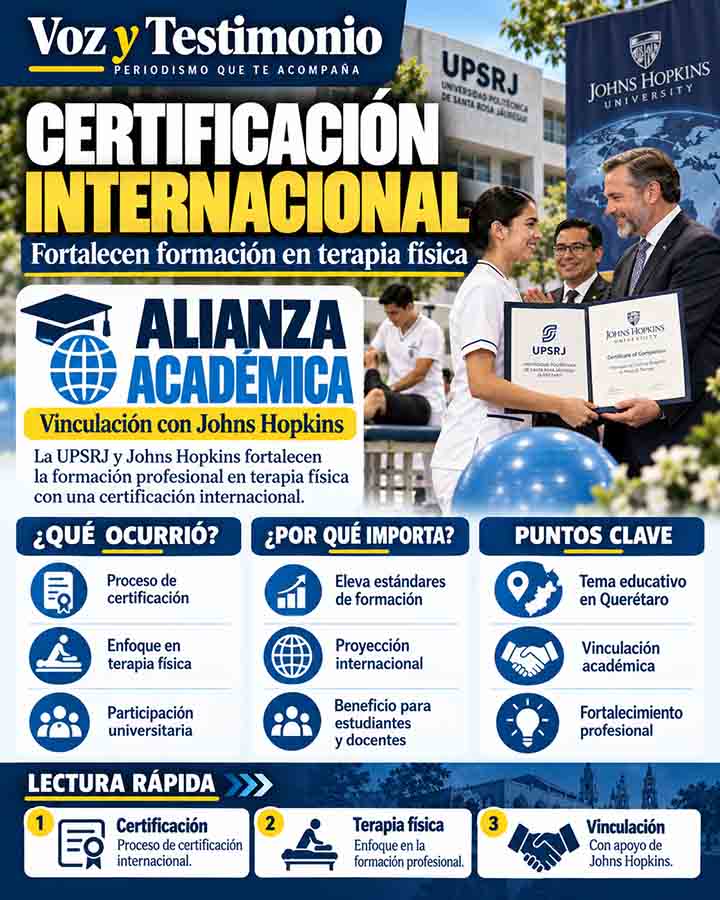 Infografía de la formación internacional en terapia física ortopédica