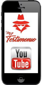 Teléfono con logo YouTube
